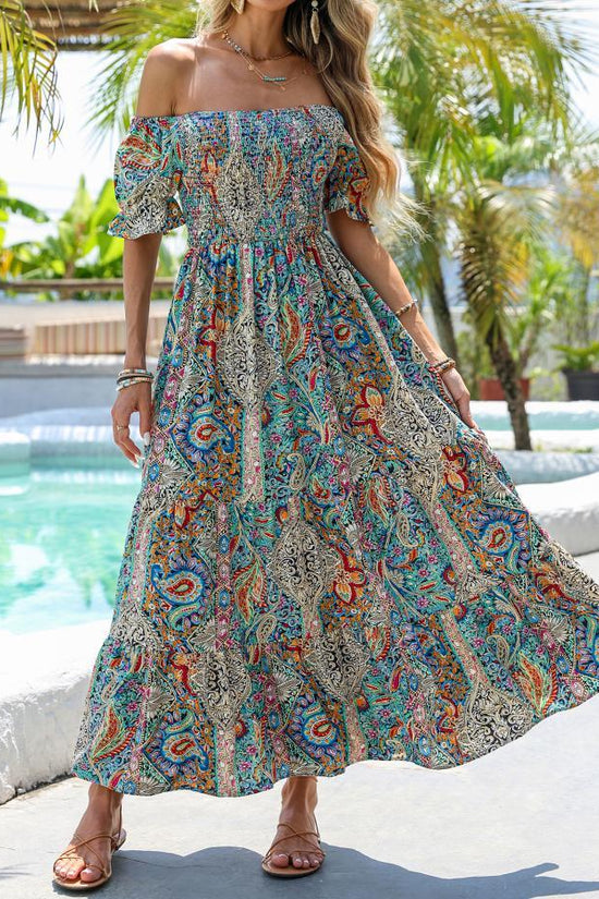 Women’s Paisley One‑Shoulder Maxi Dress Diversi Fashion™