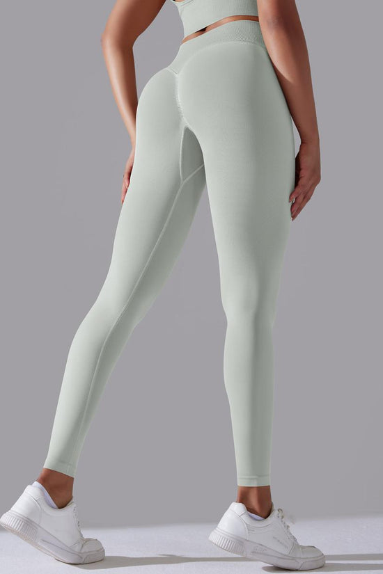 🍑 High-Waisted Peach Hips Nude Yoga Pants 