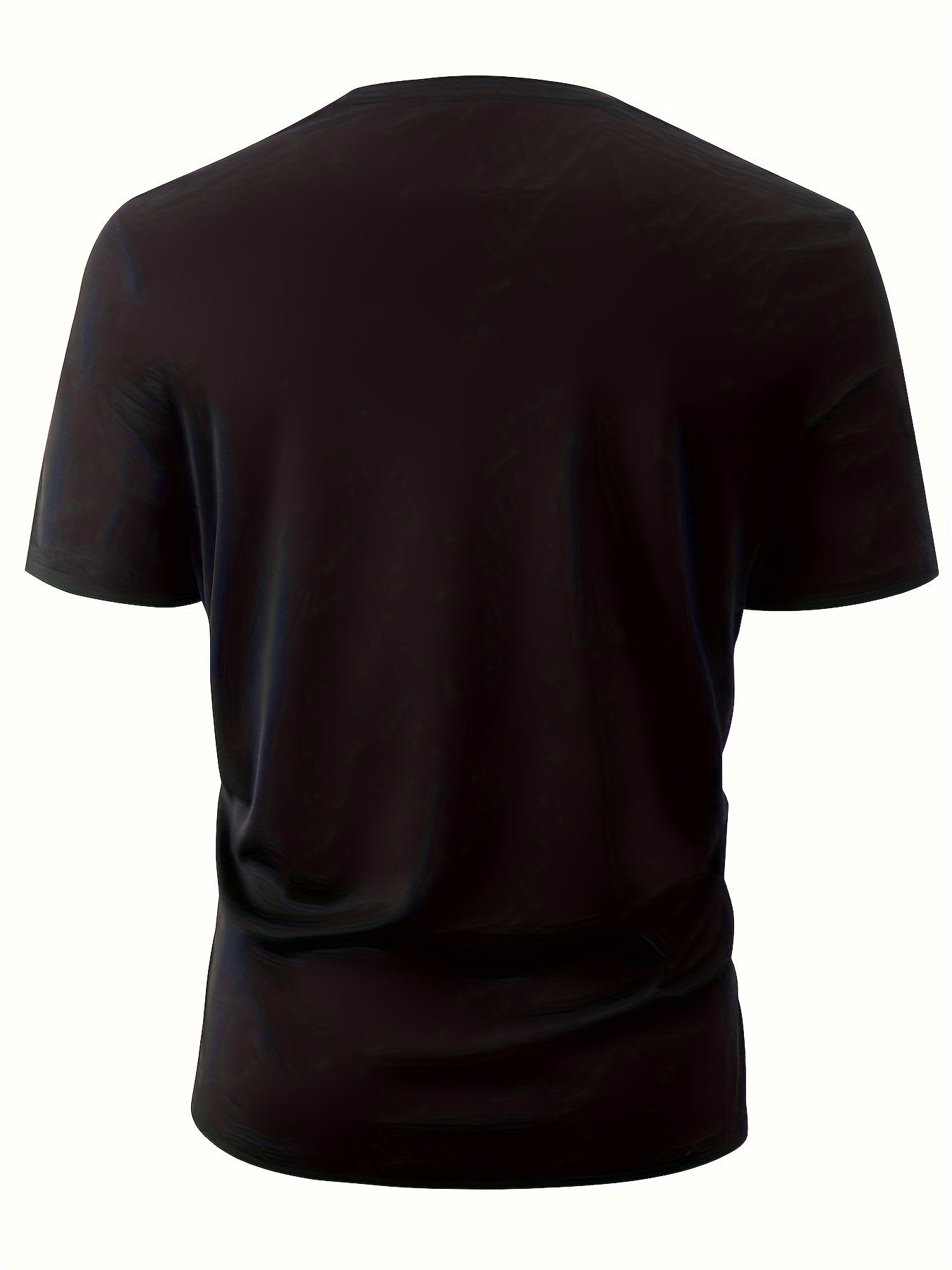 Men's Evil Smiling Face Pattern Round Neck Short Sleeve T-shirt, Summer Street Trend Fashion Top, Perfect Gift Item CJ US