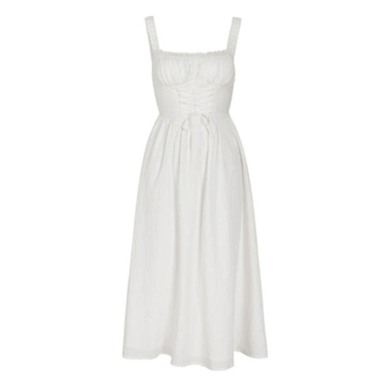 French Retro Square Collar Sling Dress CJ
