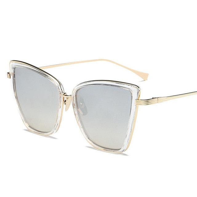 Big Cat Eye Sunglasses Women Black Mirror Sun Glasses Fashion Brand Designer High Quality Vintage Sunglass eprolo