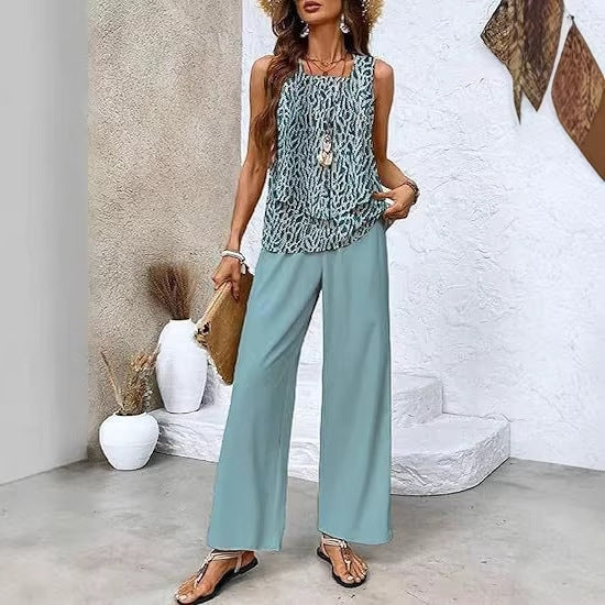Women's Two-Piece Vest And Pants Set 
