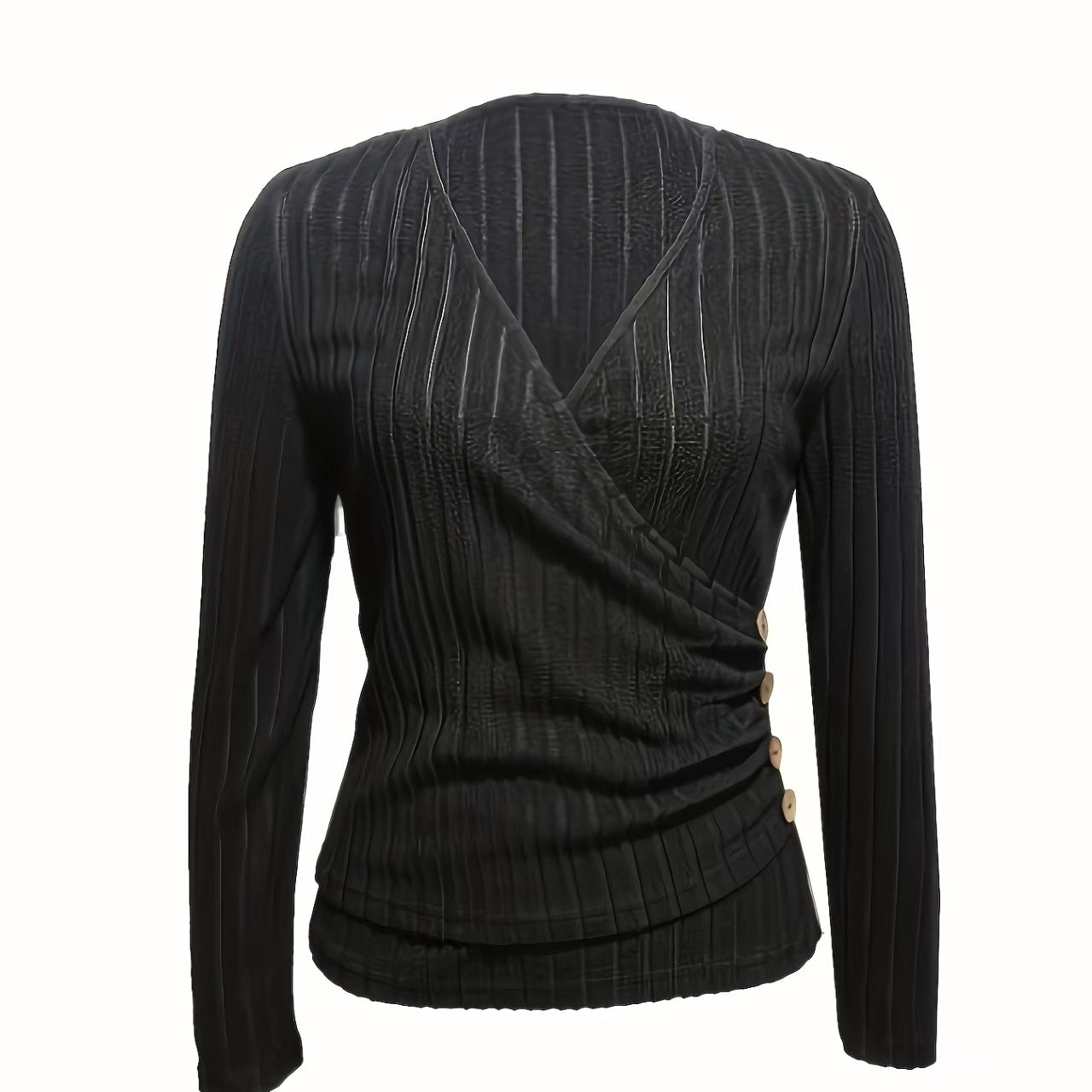Women’s Pleated V-Neck Top CJ US