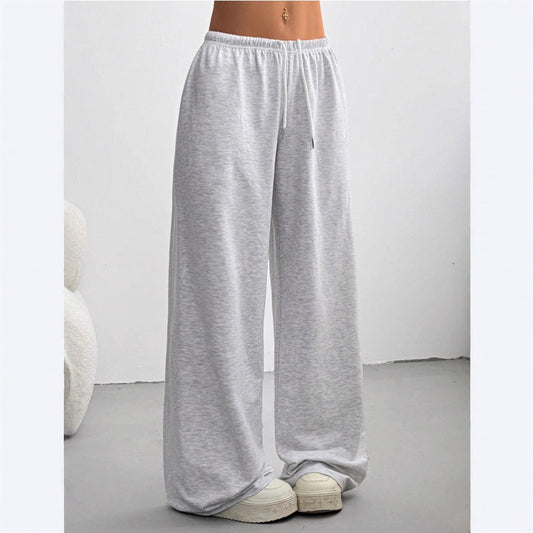Straight-leg Minimalist Solid-color Womens Sweatpants 