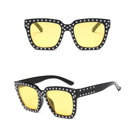 Sunglasses Women Crystal Decoration Sunglasses Female Rhinestones Sunglass Classic Square Brand Designer Sun Glasses Of Women eprolo