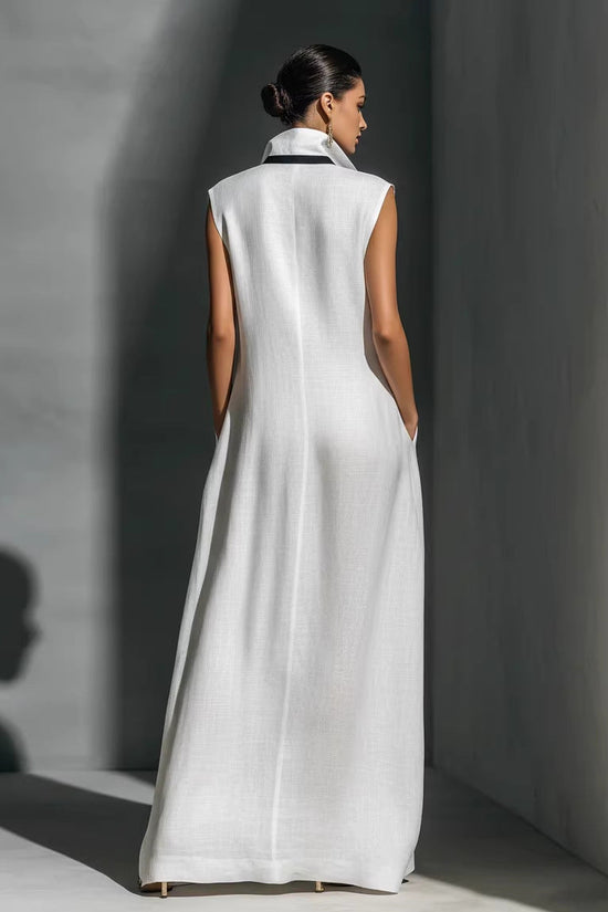 V-neck contrasting dress 