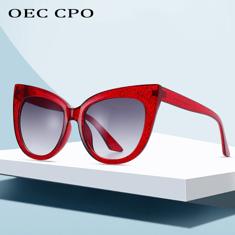 New Brand  Star Style Luxury Sunglasses Women Oversized Cat Eye Sunglasses Female Vintage Round Big Frame Outdoor Sunglass UV400 eprolo
