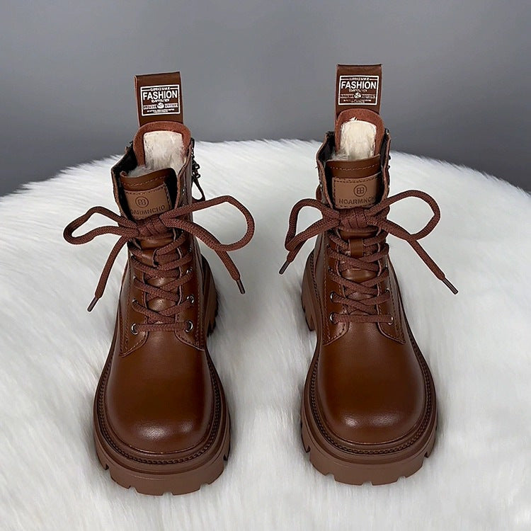 Fur Integrated Thick Bottom Winter Boots CJ