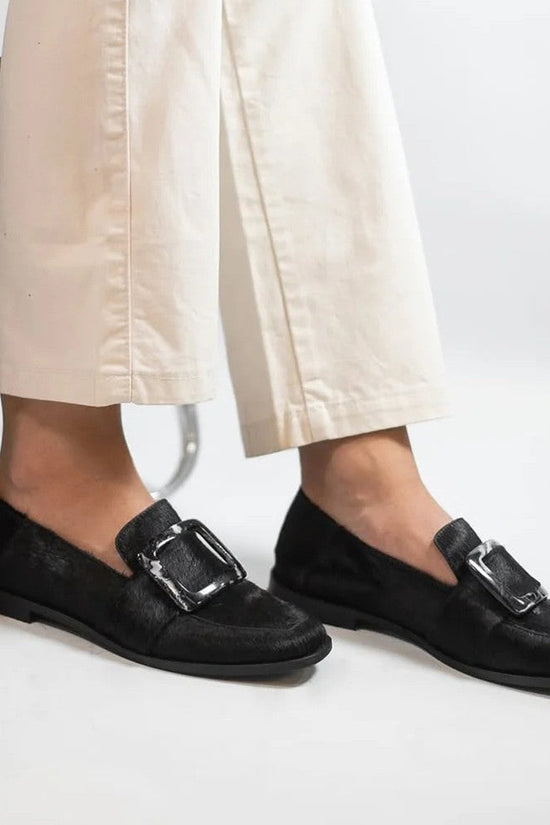 Low-cut Vintage Large Square Button Loafers For Women CJ