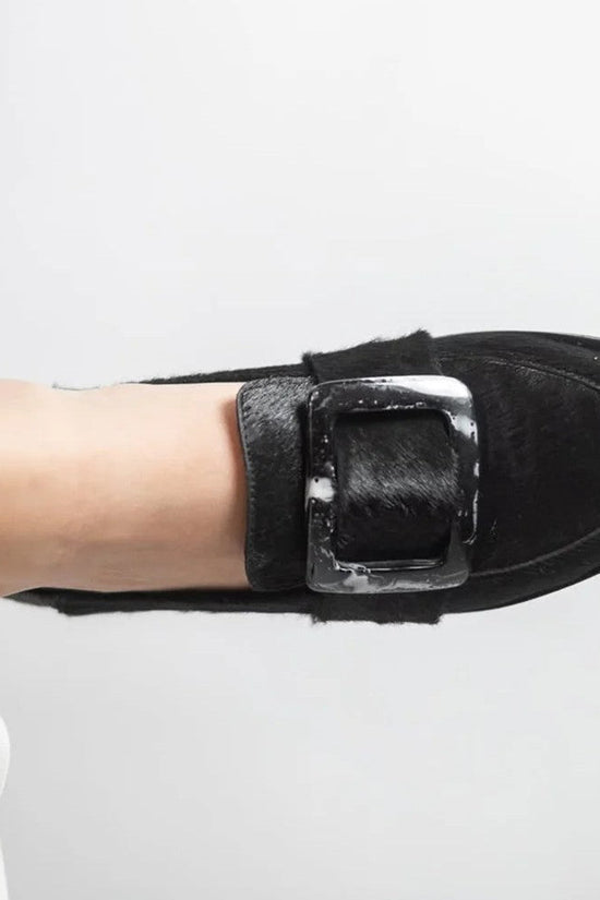 Vintage Square-Button Low-Cut Loafers — Women’s Elegant Slip-On Shoes CJ
