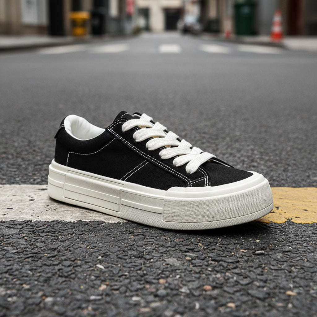 Women's Canvas Platform Casual Sports Skate Shoes CJ