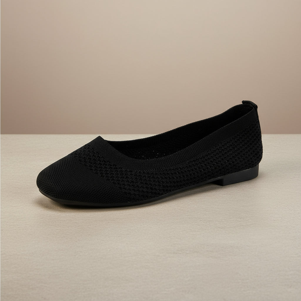 Large Size Flying Woven Women's Shoes Shallow Mouth Mesh Breathable CJ