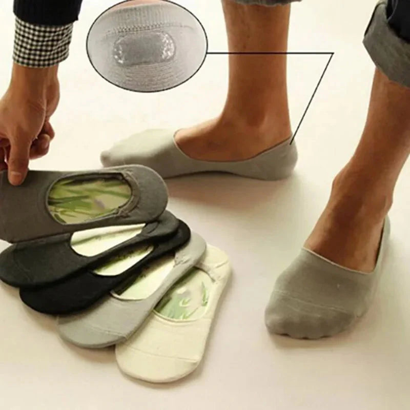 6-Pack Bamboo Invisible Low-Cut Socks | Breathable Boat Socks 
