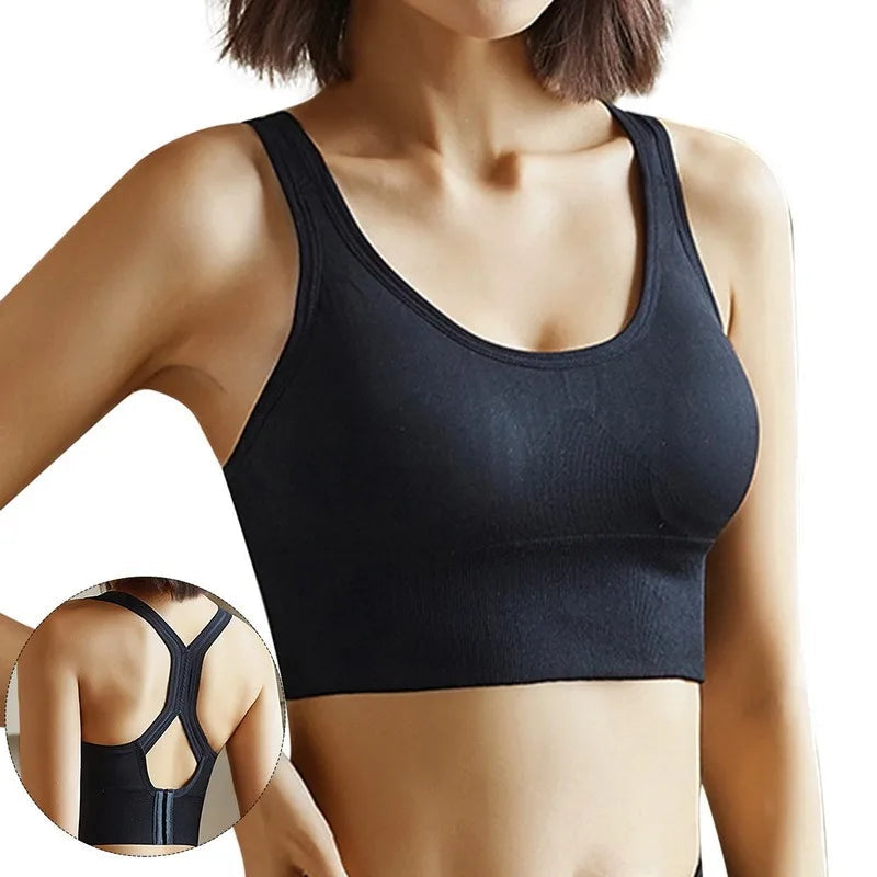 Tank Top Women Gym Women Corset Sports Bra Push Up Crop Top Fitness bra Hollow Breathable Sexy Running Athletic Sportswear FitiqueFit