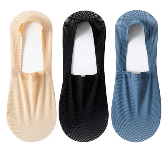 3-Pack Invisible Boat Socks – Breathable Low-Cut Socks 