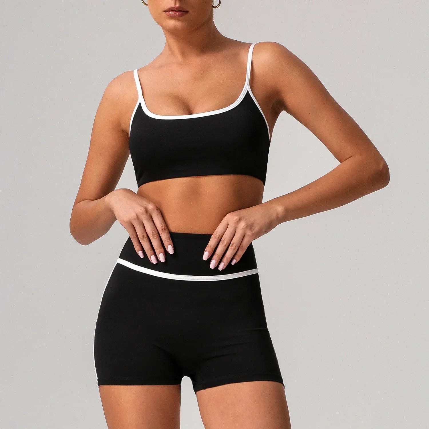 🖤 Seamless Yoga Set – High Waist, Hip-Lifting FitiqueFit