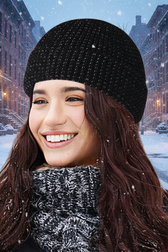 Unisex Winter Reflective Beanies High Visibility Noctilucent Reflective Knit Hat Glow In Dark for Winter Night Walks FitiqueFit
