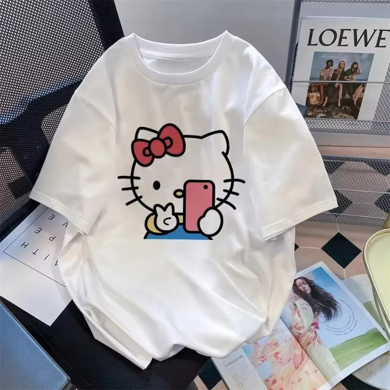 Y2K Hello Kitty Crop Top – Emo Girls Vintage Punk Tank 