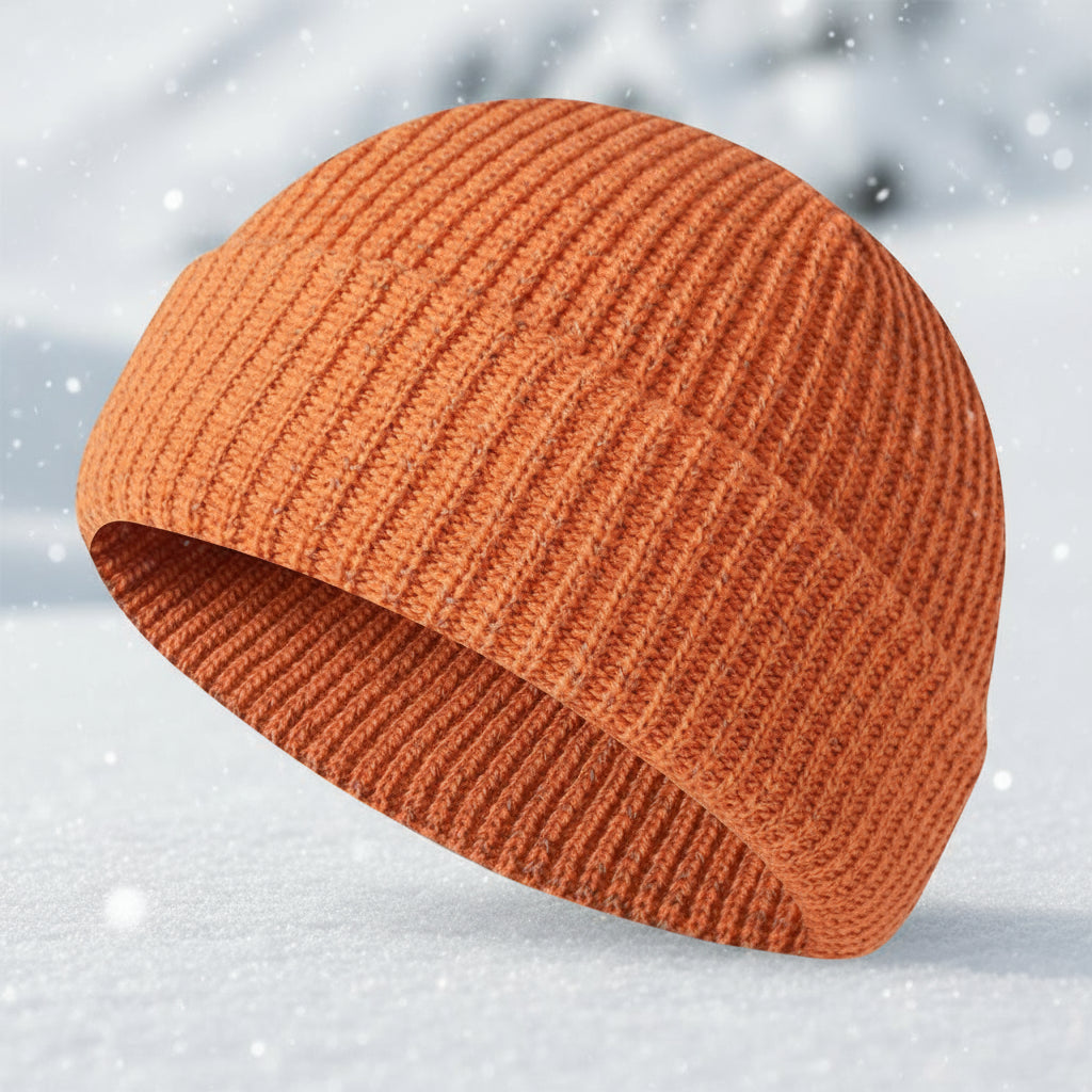 Unisex Winter Reflective Beanies High Visibility Noctilucent Reflective Knit Hat Glow In Dark for Winter Night Walks FitiqueFit