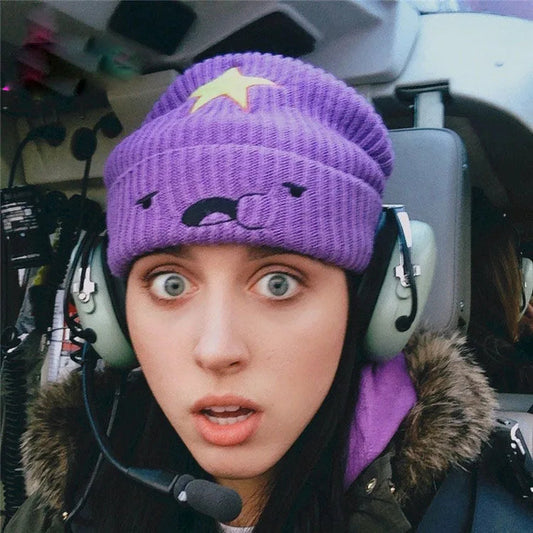 Versatile woolen hat, men's and women's pullover hat, embroidered woolen hat, winter ear protection acrylic knitted hat 