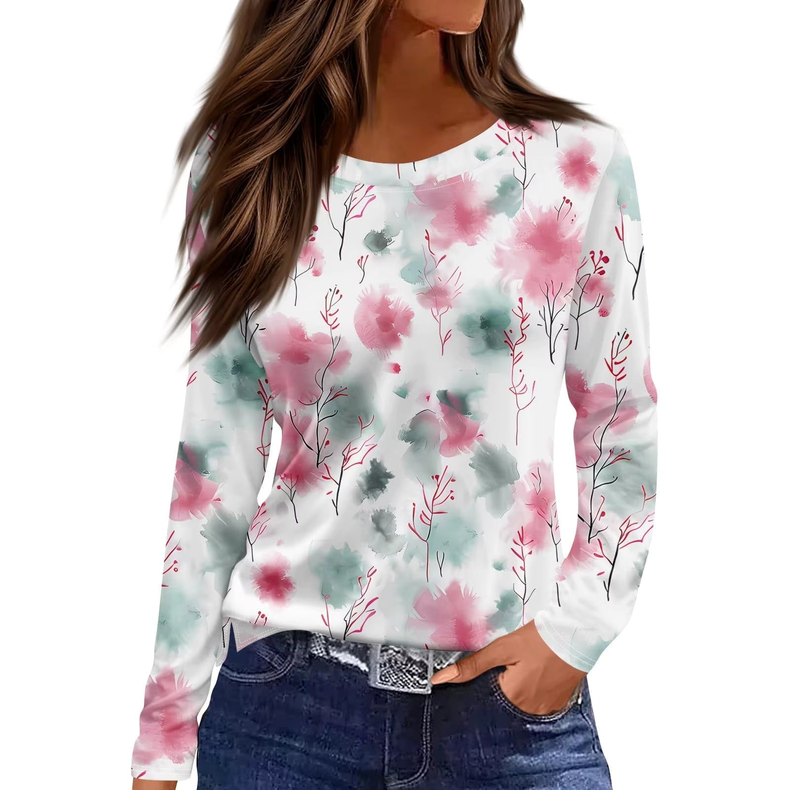 Vintage Floral Mesh Blouse – 9 Styles, S–XXL 