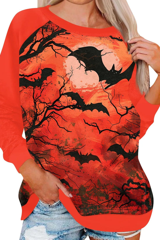🎃 Vintage Pumpkin Print Long Sleeve T-Shirt – Harajuku Halloween Graphic Tee FitiqueFit