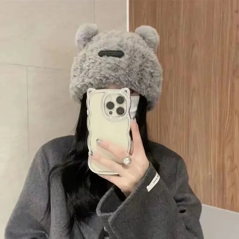 Letter Bear Ears KnittedCute Woolen Hat Beanie Hat Cat Ears Beanie All-match Skull Lovely Cap Winter/Autumn Cute Popular Hat FitiqueFit