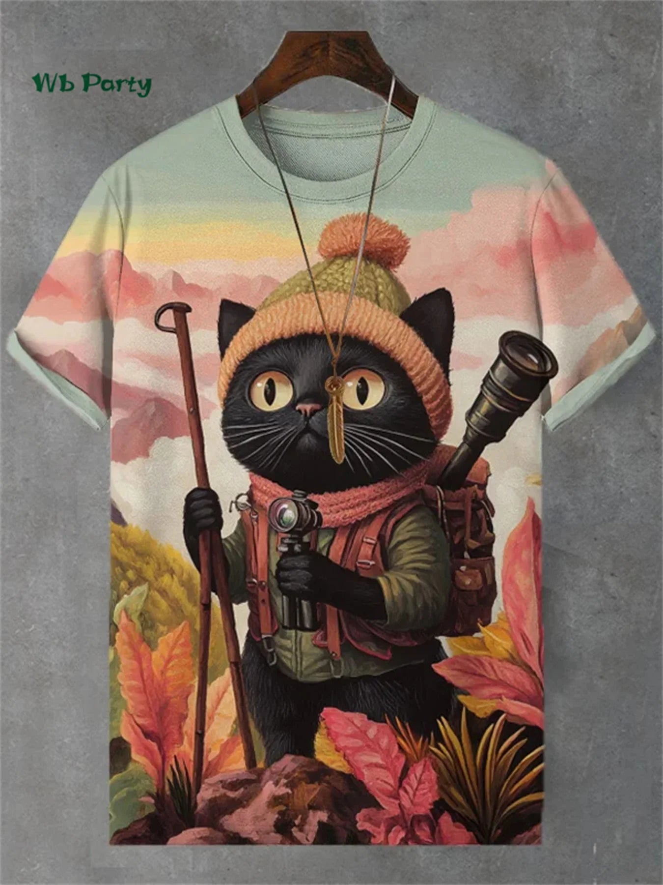 🐱  3D Travel Cat Print T-Shirt – Playful Summer Streetwear FitiqueFit