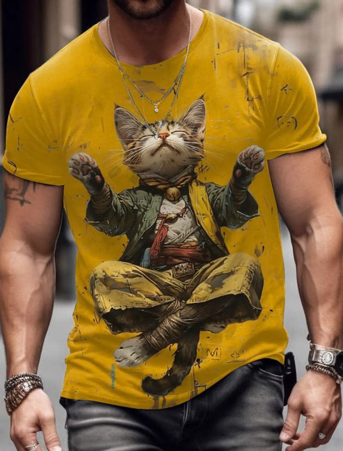 Men's Animal Funny T Shirt Short Sleeve T shirt 3D Print O-Neck Shirt Exaggerated Designer Party Summer Casual Clothing Apparel FitiqueFit