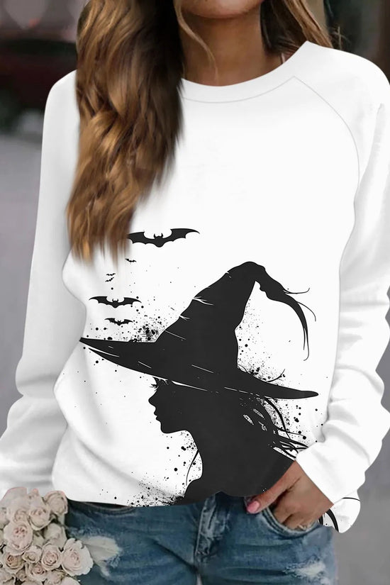 🎃 Vintage Pumpkin Print Long Sleeve T-Shirt – Harajuku Halloween Graphic Tee FitiqueFit
