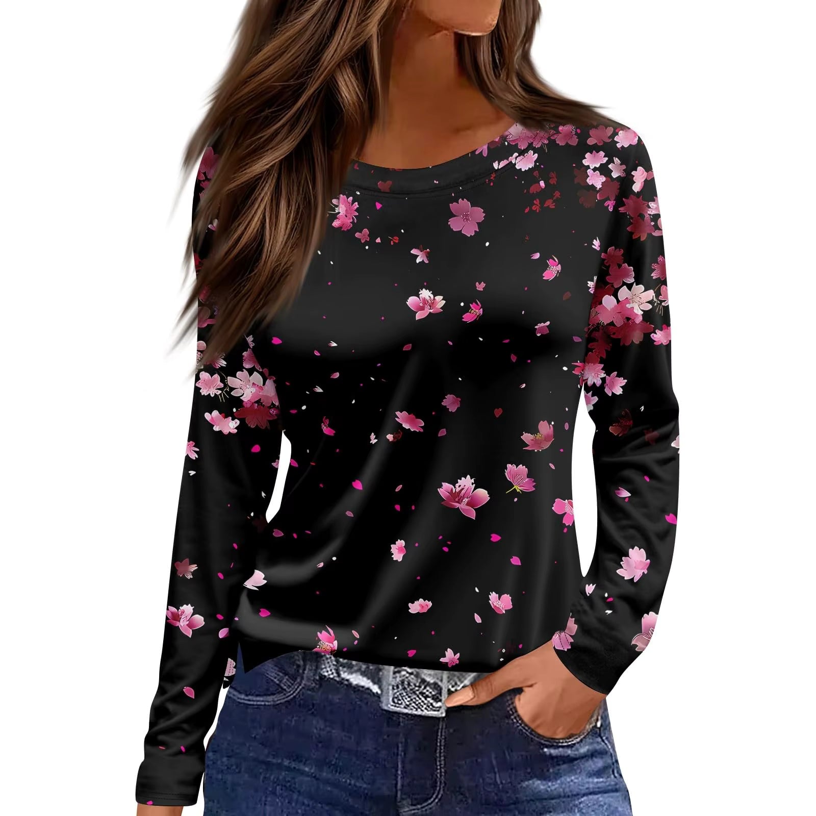 Vintage Floral Mesh Blouse – 9 Styles, S–XXL 