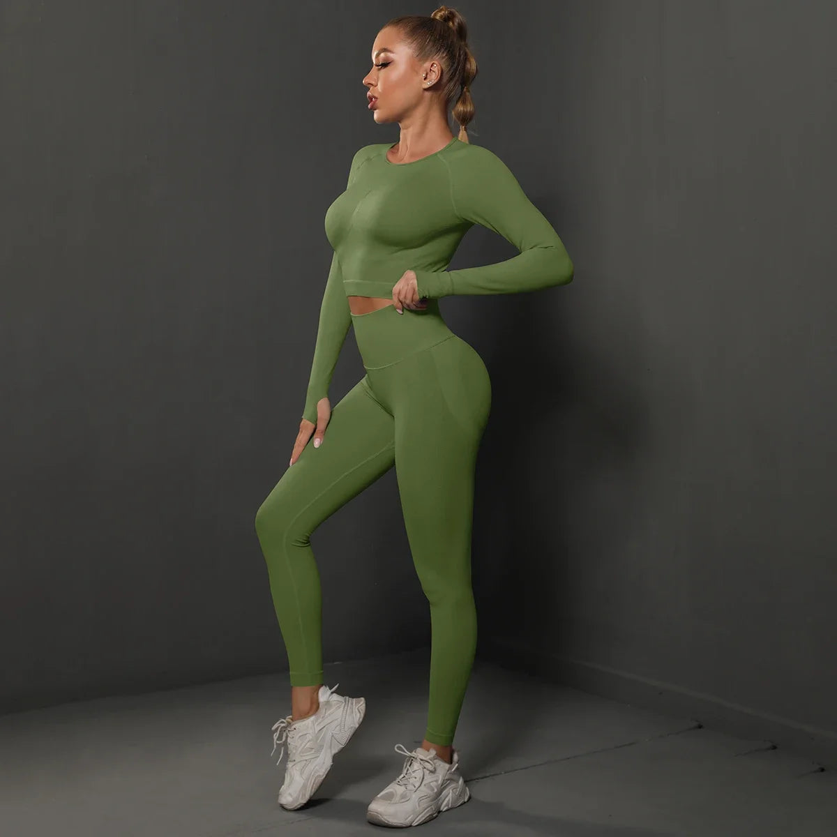 Women's Seamless Long Sleeve Yoga Top FitiqueFit