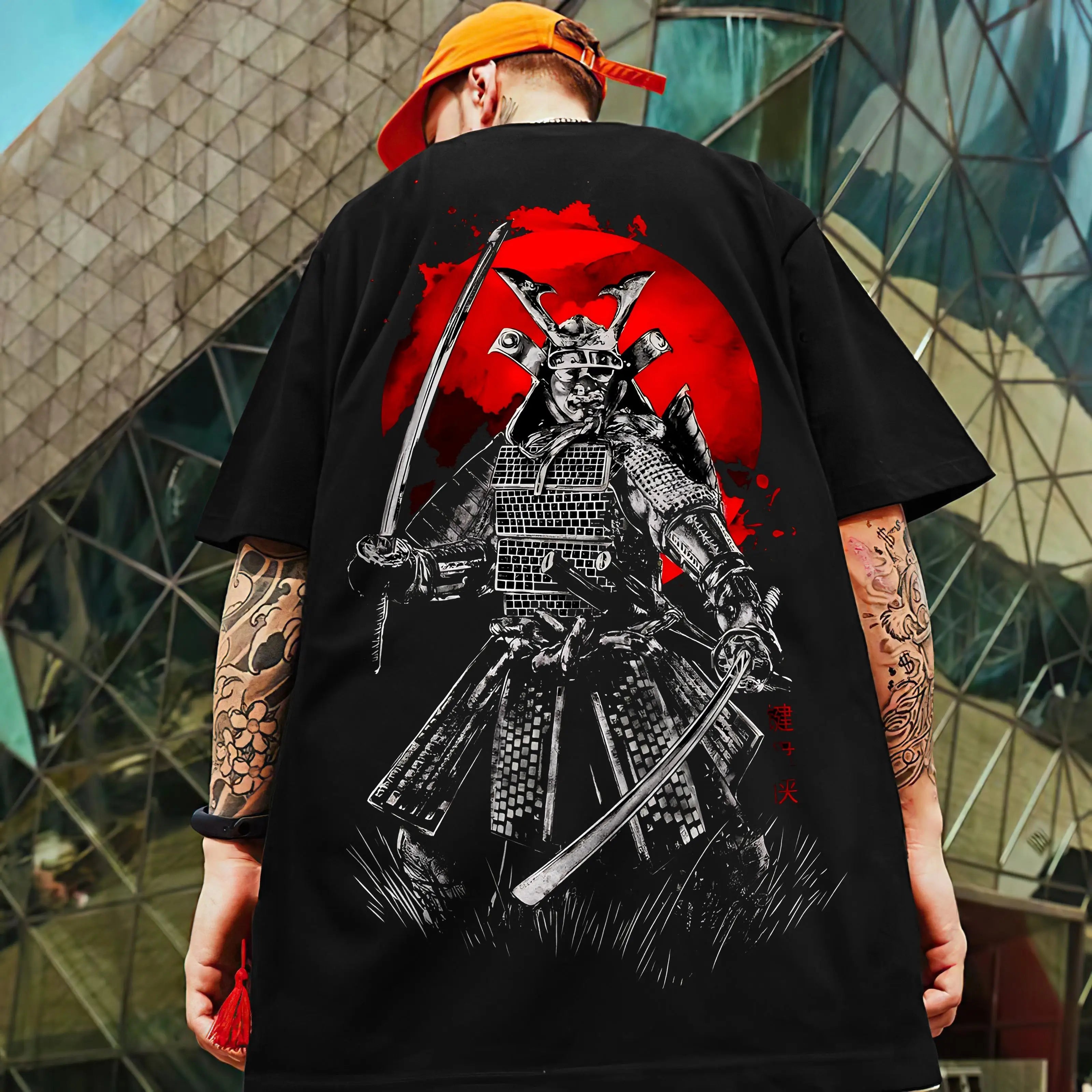 2024 Men's T-Shirt Summer Casual Short Sleeve T-Shirt For Men 3d Samurai Knife Print Oversized Tees Top Street Fashion Clothing FitiqueFit