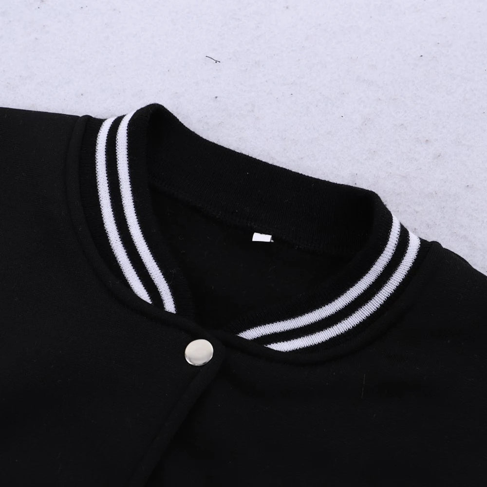 New York Art Letter 23 Printed Women Jacket Harajuku Fleece Baseball Jersey Button Personality Streetwear Vintage Loose Clothing 