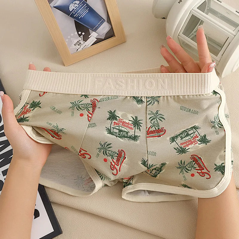 EXILIENS Brand Cool Boxer Men Underwear New Cotton Print Mens Boxers Cuecas Masculinas BoxerShorts Man Panties Size M-3XL XS640 FitiqueFit