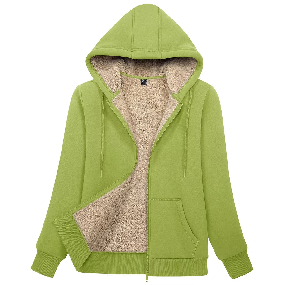 MAGCOMSEN Womens Sherpa Lined Fleece Jacket Zip Up Casual Hoodie Winter Warm Thicken Jackets 