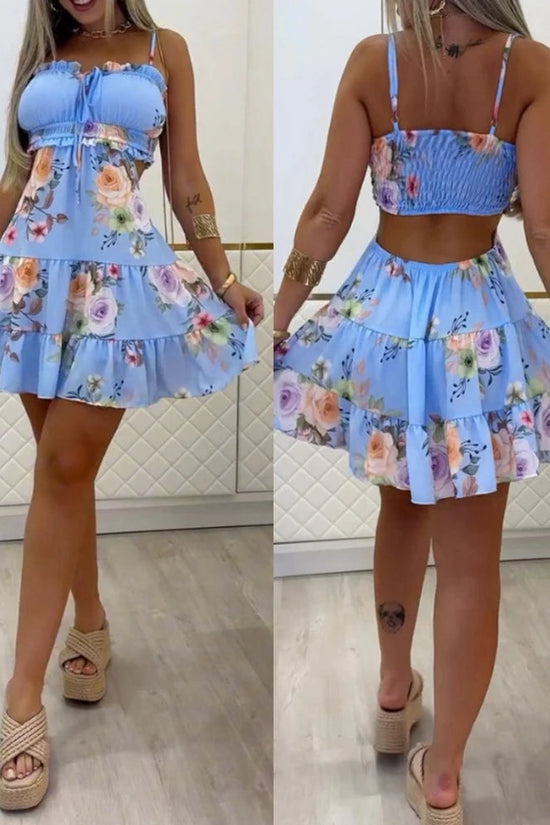 Women’s Floral Spaghetti Strap Dress FitiqueFit