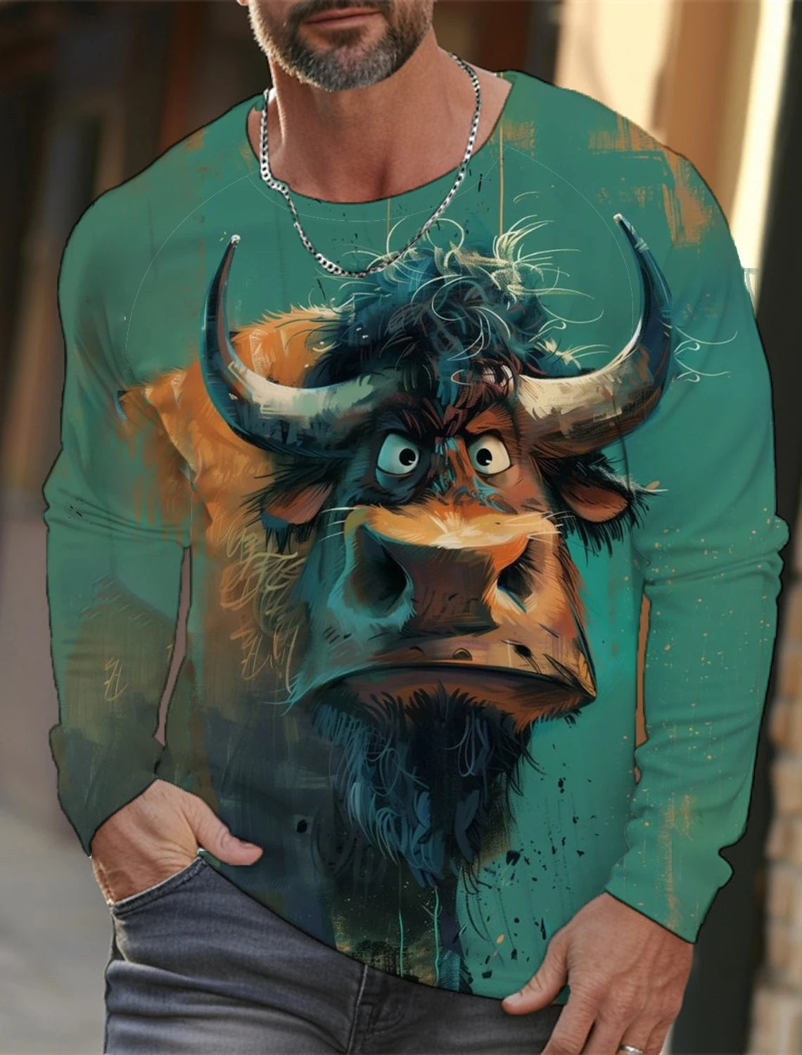 🐅 3D Animal Print Long Sleeve T-Shirt – Harajuku Hip-Hop Streetwear FitiqueFit