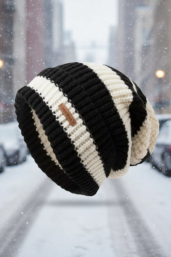 Unisex Female Beanies Casual Stacking Knitted Bonnet Caps Winter Warm Hats for Women Men Hats Stripe Hip Hop MZr10 FitiqueFit