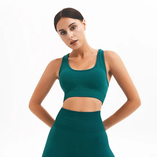 🏋️‍♀️ Women's Padded Sports Bra Tank Top FitiqueFit