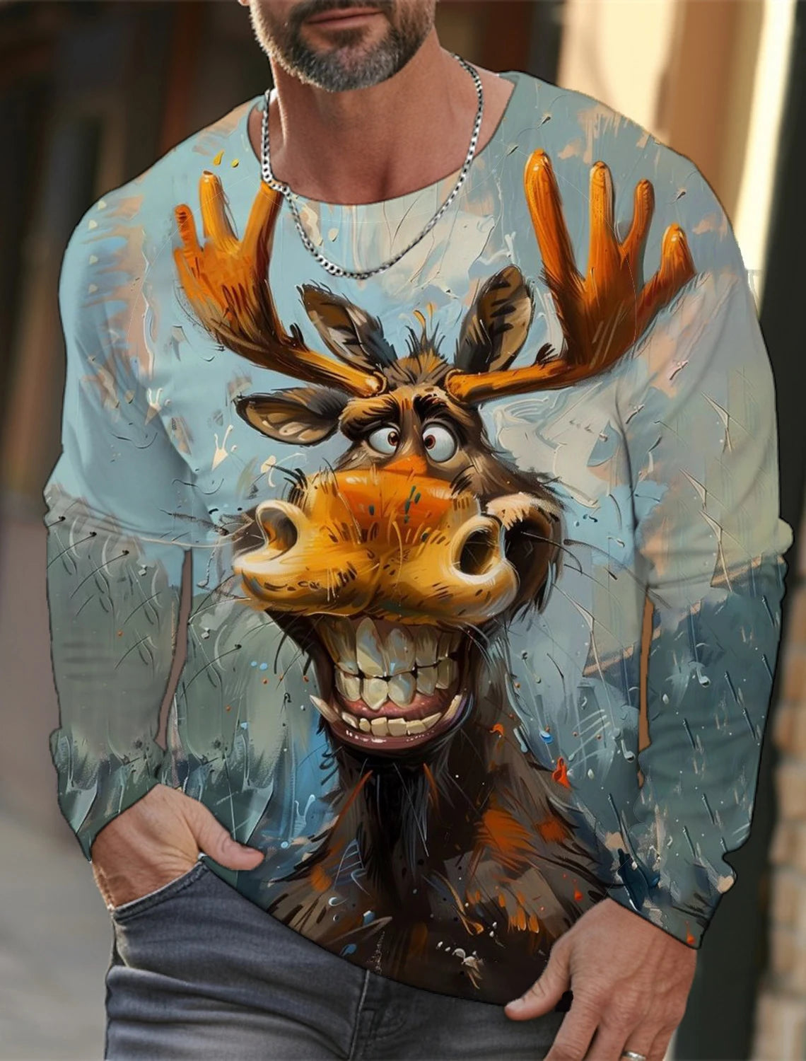 🐅 3D Animal Print Long Sleeve T-Shirt – Harajuku Hip-Hop Streetwear FitiqueFit