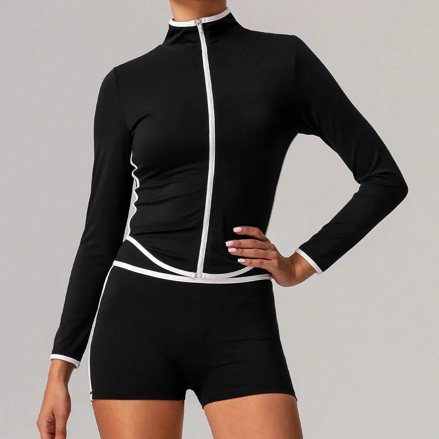 🖤 Seamless Yoga Set – High Waist, Hip-Lifting FitiqueFit