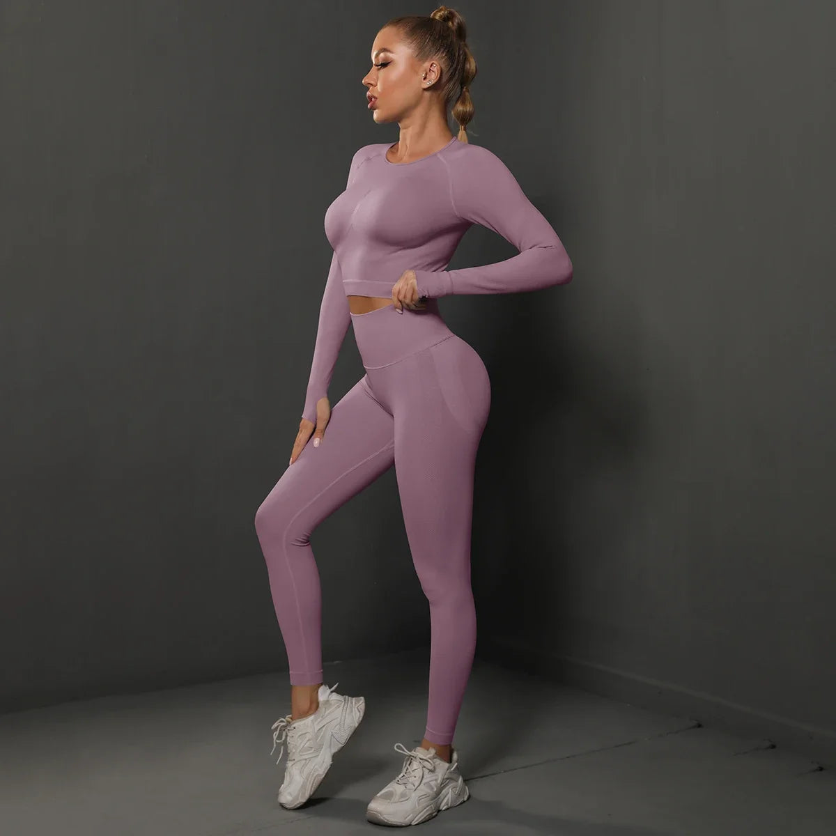 Women's Seamless Long Sleeve Yoga Top FitiqueFit