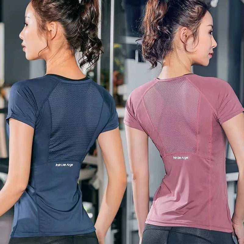Ladies Sportswear Yoga Wear Women's Sports T-Shirt Plus Size Top Fitness Clothes Running FitiqueFit