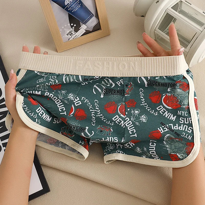 EXILIENS Brand Cool Boxer Men Underwear New Cotton Print Mens Boxers Cuecas Masculinas BoxerShorts Man Panties Size M-3XL XS640 FitiqueFit