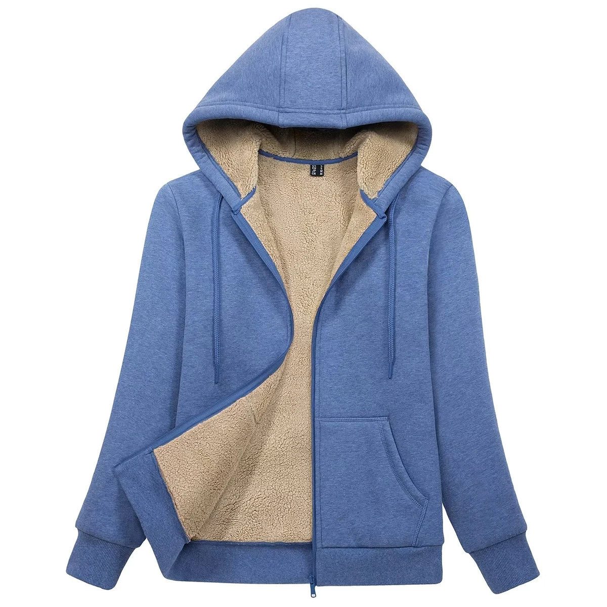 MAGCOMSEN Womens Sherpa Lined Fleece Jacket Zip Up Casual Hoodie Winter Warm Thicken Jackets 
