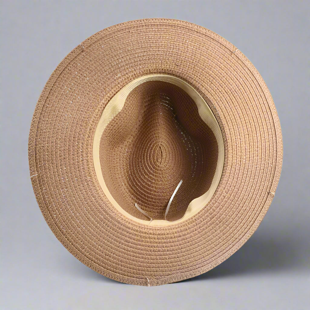 Unisex Metal Letter Straw Panama Hat FitiqueFit