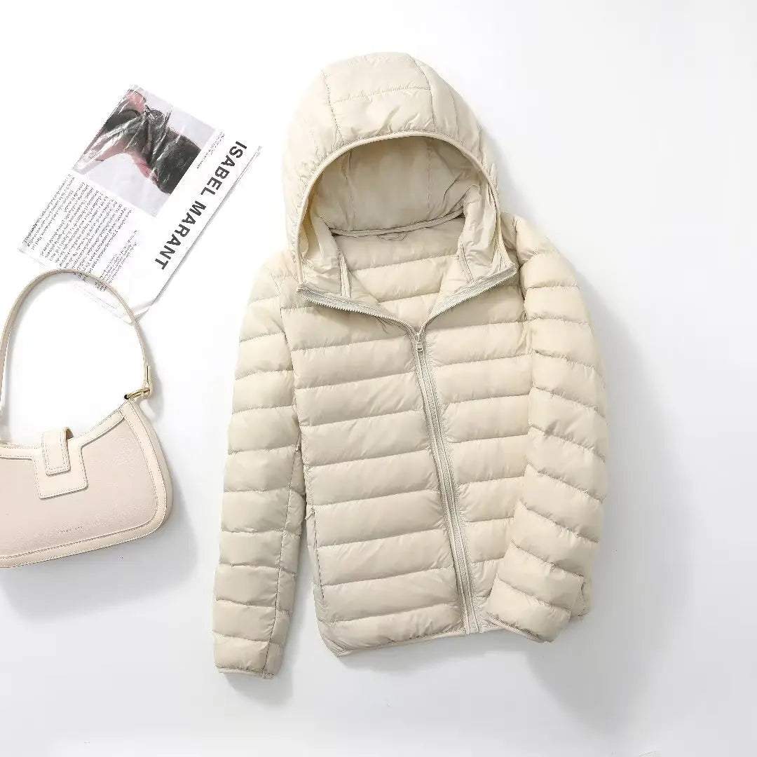 Women Puffer Jacket Lightweight Packable Hooded Down Coats | Diversi