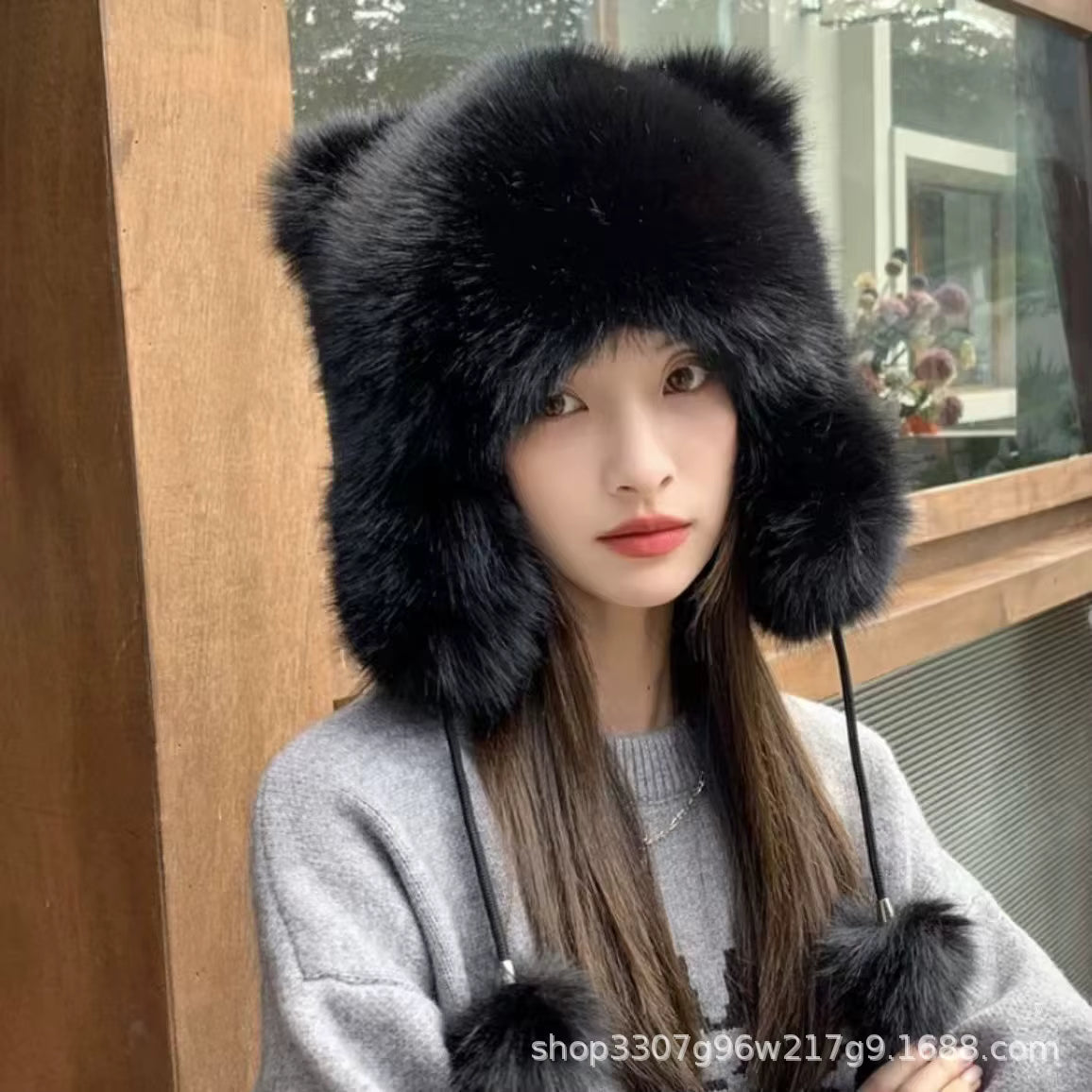 Women’s Faux Fox Fur Lei Feng Hat 