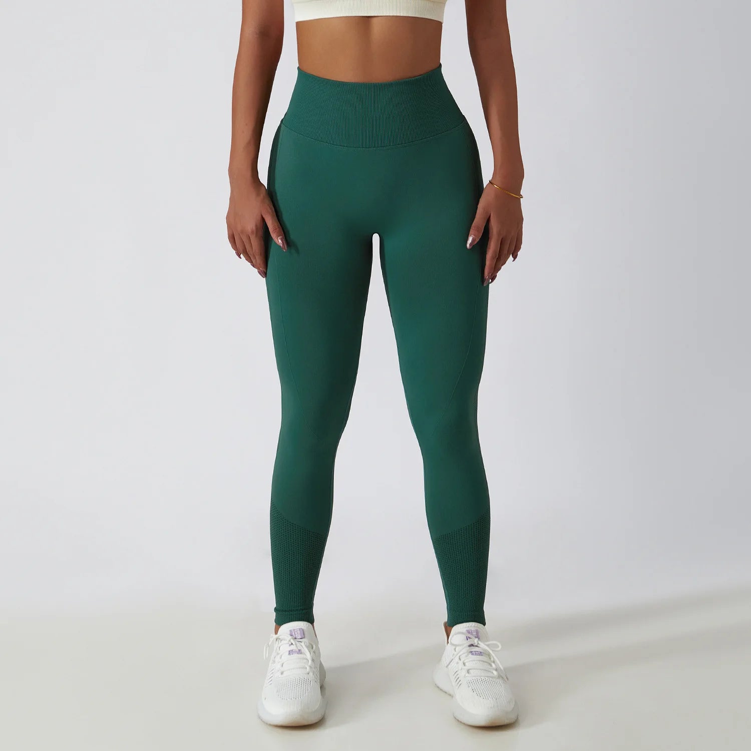Seamless Ribbed Yoga Leggings – Tummy Control Fit FitiqueFit